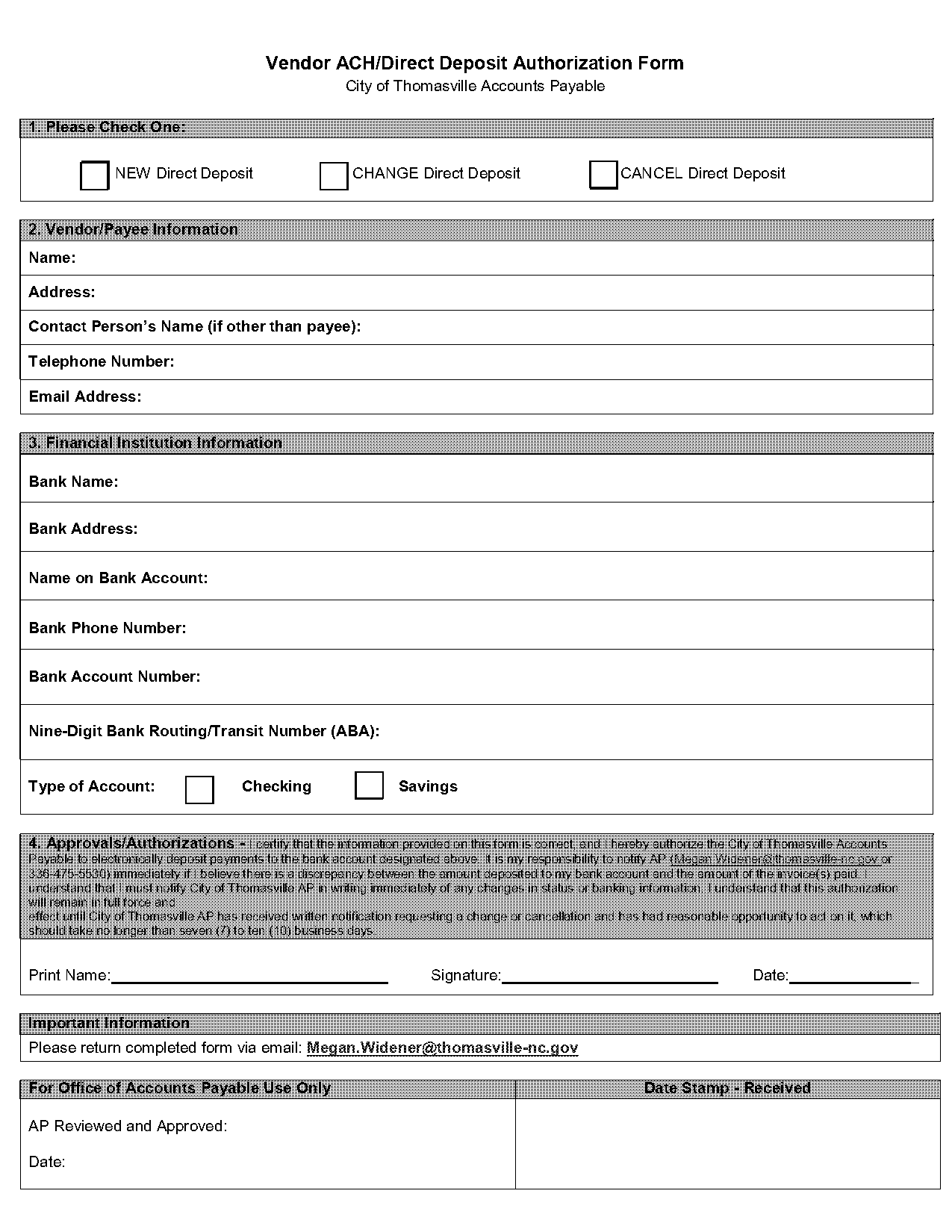 business to business ach authorization form